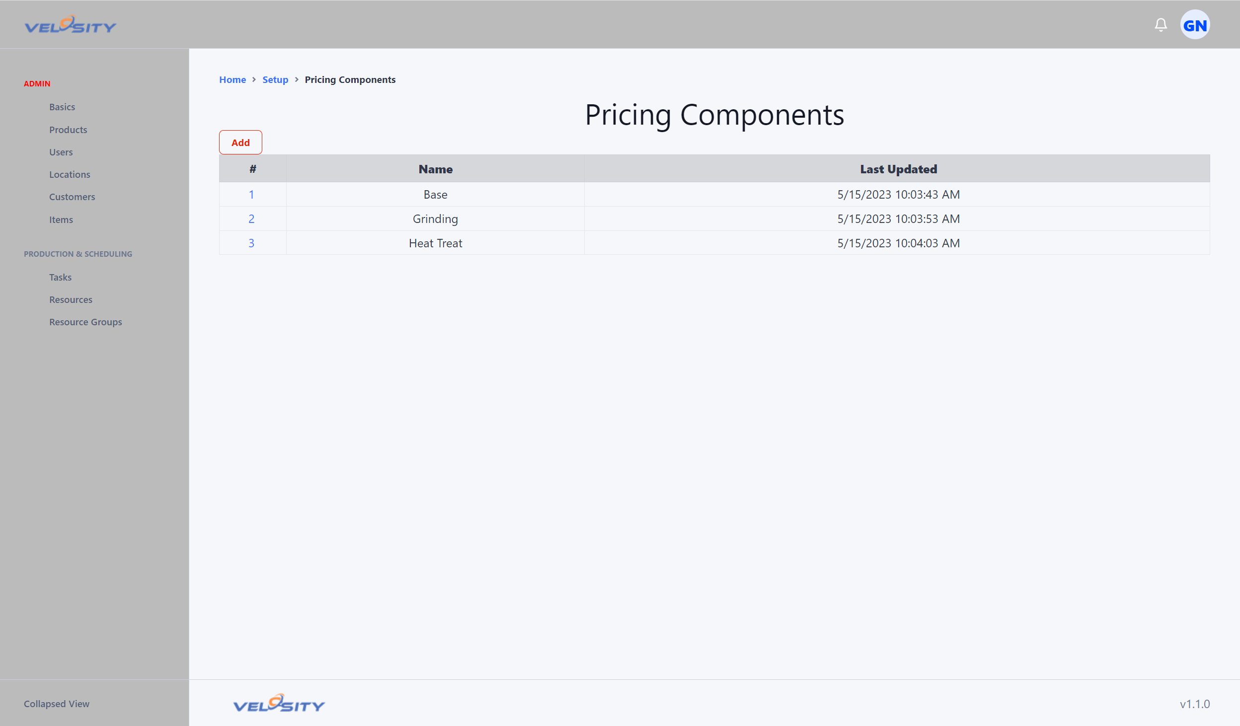 Pricing Components