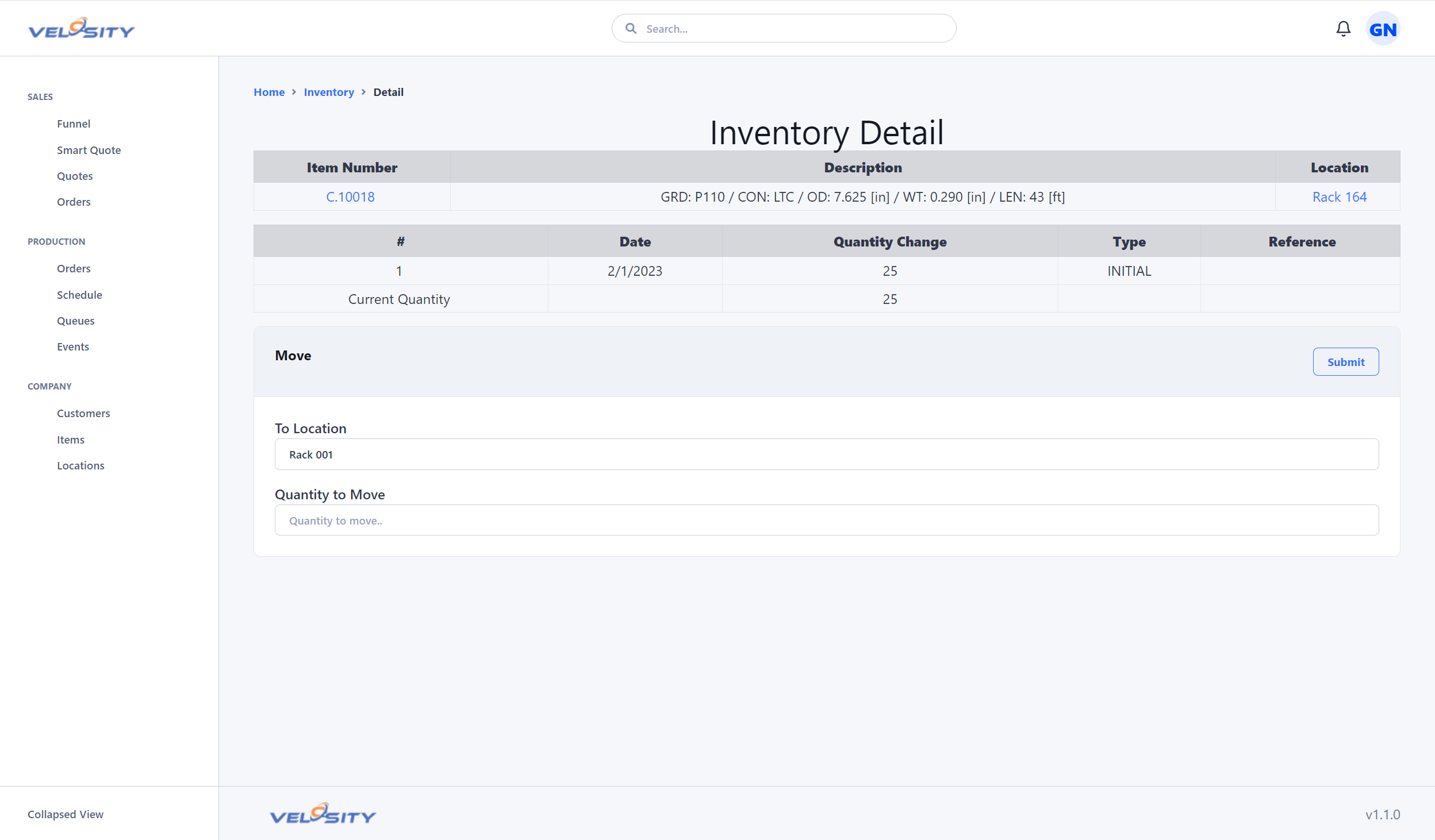 Inventory Detail
