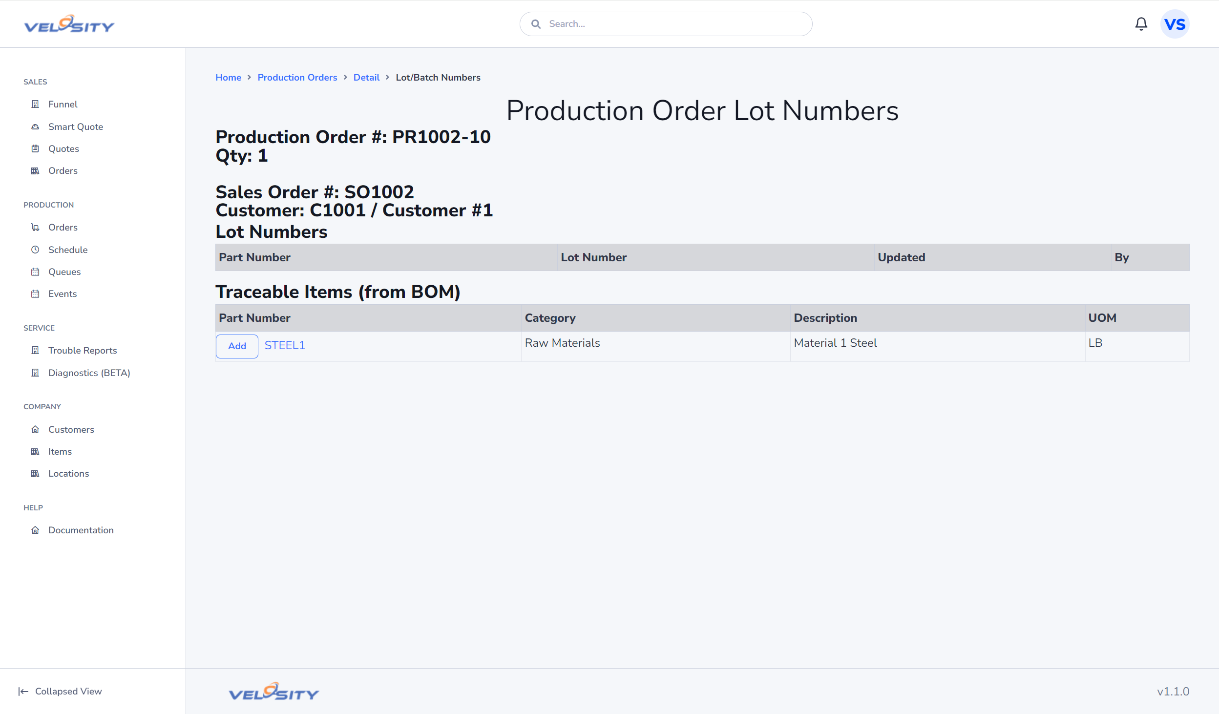 Update Batch/Lot Numbers